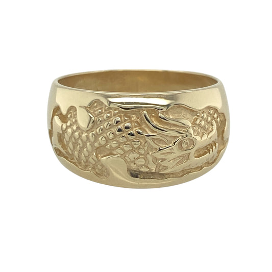 9ct Gold Dragon Band Ring