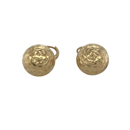 Add a touch of shimmering elegance to your jewellery collection with these pre-owned 9ct yellow gold textured sparkle ball drop earrings, featuring a classic design with eye-catching movement and timeless appeal—perfect for everyday wear, special occasions, or gifting.

Design: The earrings feature beautifully textured sparkle ball drops that catch and reflect the light from every angle, creating a dazzling and elegant effect.