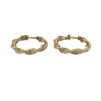 Add a touch of classic elegance to your jewellery collection with these pre-owned 9ct yellow gold twisted hoop creole earrings, featuring a timeless design with beautiful texture and everyday versatility—perfect for gifting, special occasions, or daily wear.

Design: The earrings showcase an attractive twisted hoop creole design, with the twisted detailing adding texture and visual interest to the classic hoop silhouette.