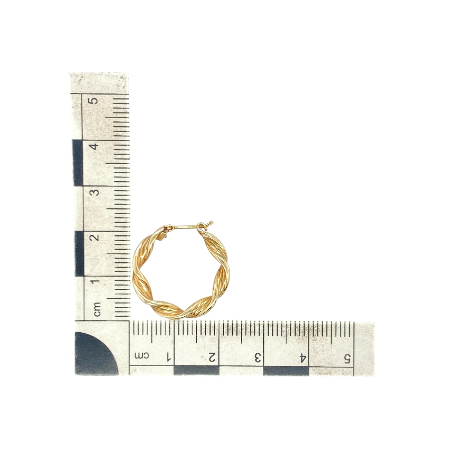 9ct Gold Twisted Hoop Creole Earrings