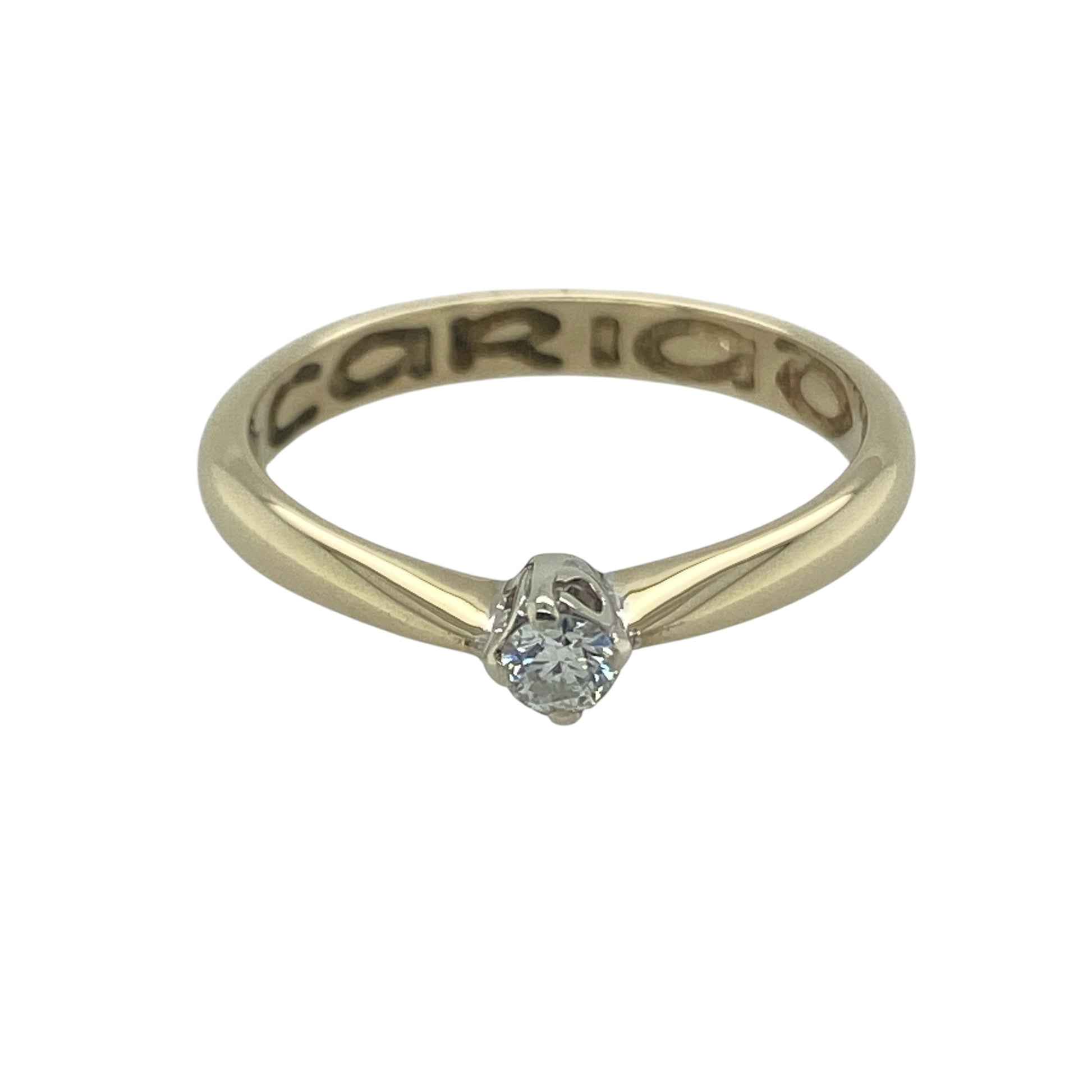 9ct Gold & Diamond Clogau Cariad Solitaire Ring