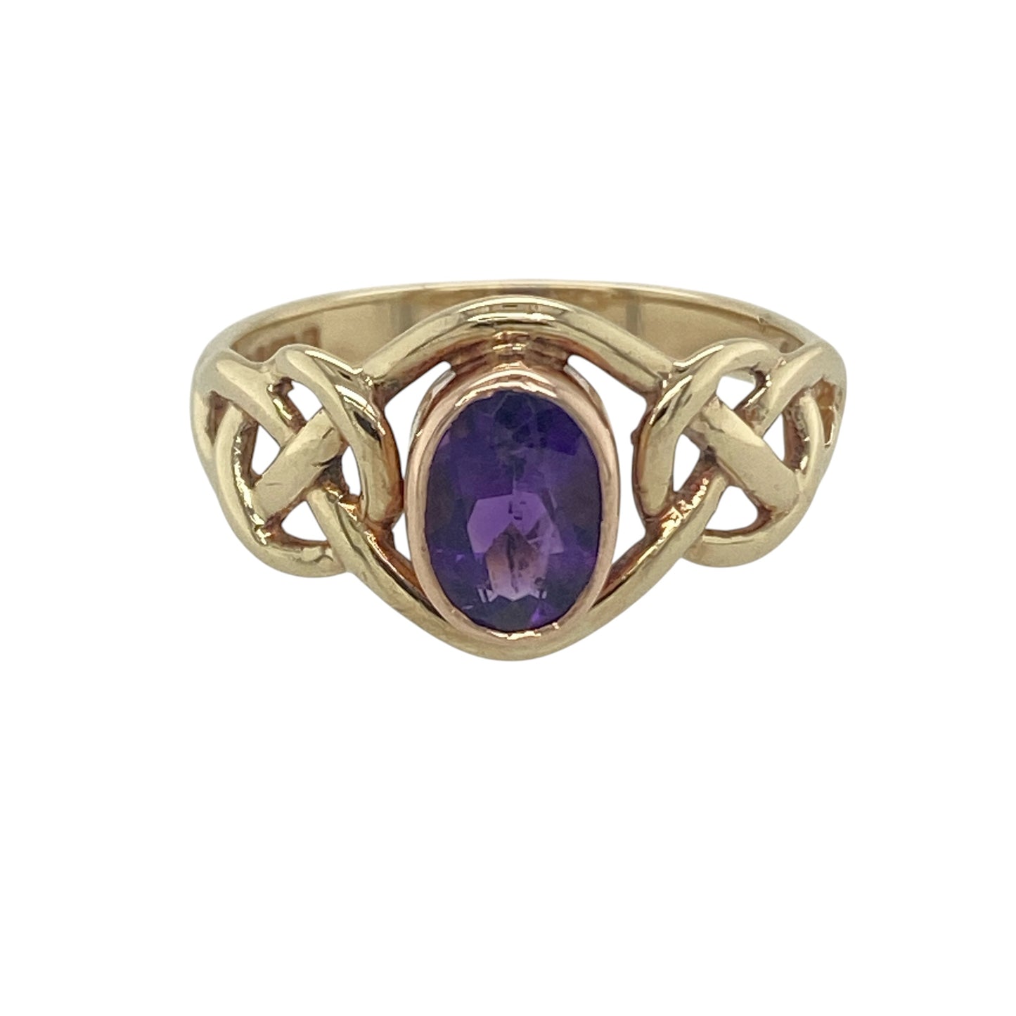 9ct Gold & Amethyst Clogau Celtic Ring