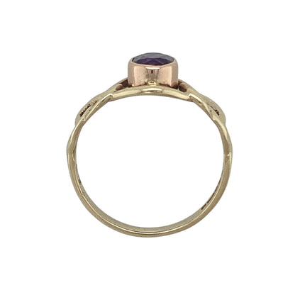 9ct Gold & Amethyst Clogau Celtic Ring