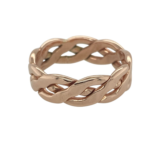 9ct Welsh Gold Celtic Weave Band Ring