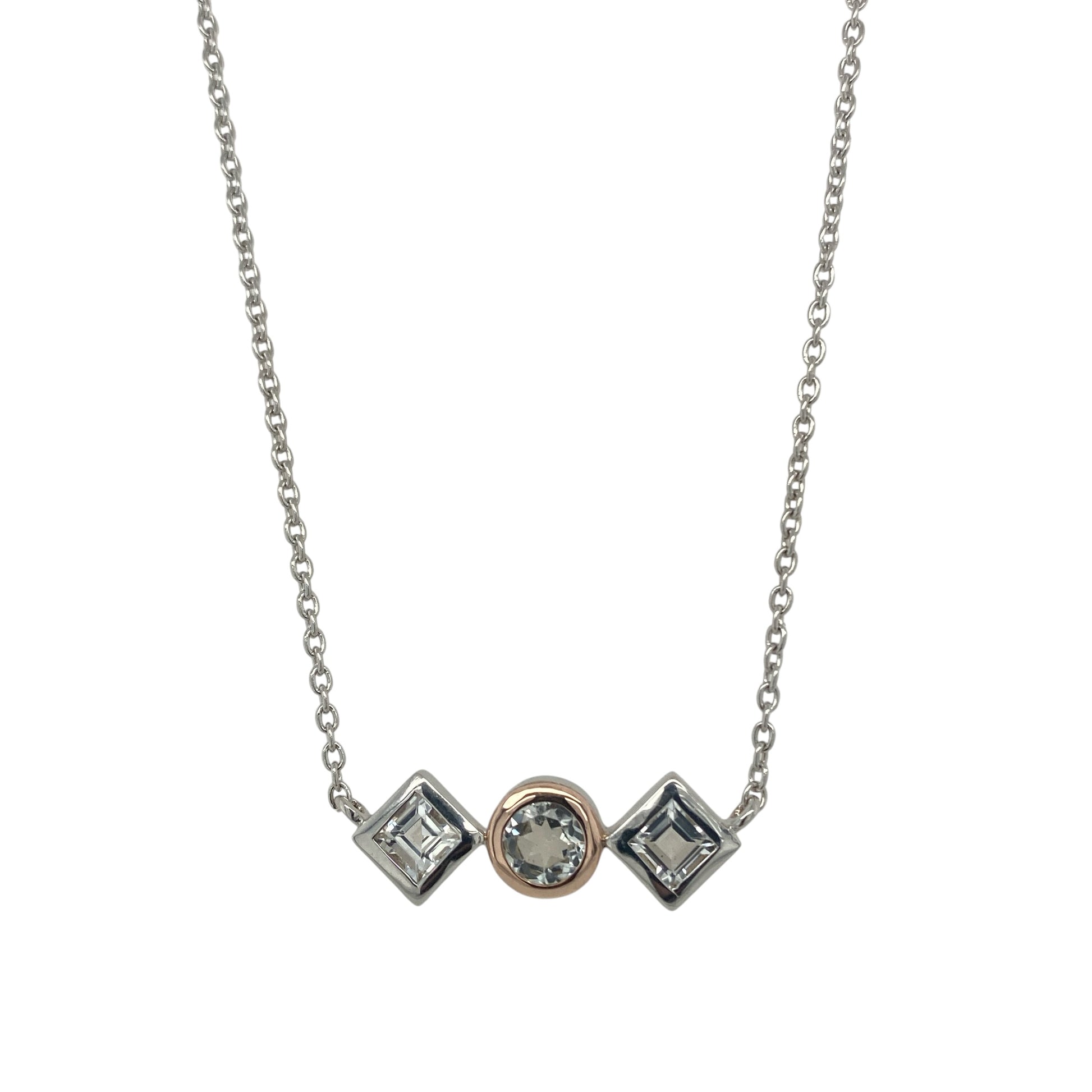 925 Silver & White Topaz Welsh Royalty Clogau 18" Necklace