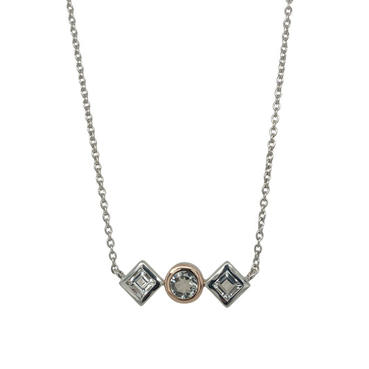 925 Silver & White Topaz Welsh Royalty Clogau 18" Necklace