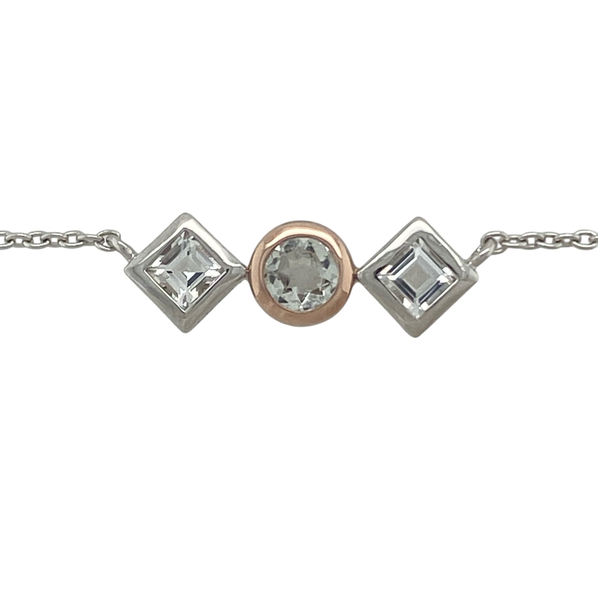 Add a touch of regal elegance to your jewellery collection with this pre-owned Clogau Welsh Royalty white topaz necklace in sterling silver. Featuring a sophisticated three-stone design with sparkling white topaz, this beautiful necklace is inspired by royal heritage and timeless style.

Design: The necklace showcases a classic three-stone arrangement, featuring a central round white topaz measuring 5mm in diameter, complemented by two square white topaz stones measuring approximately 4mm by 4mm each