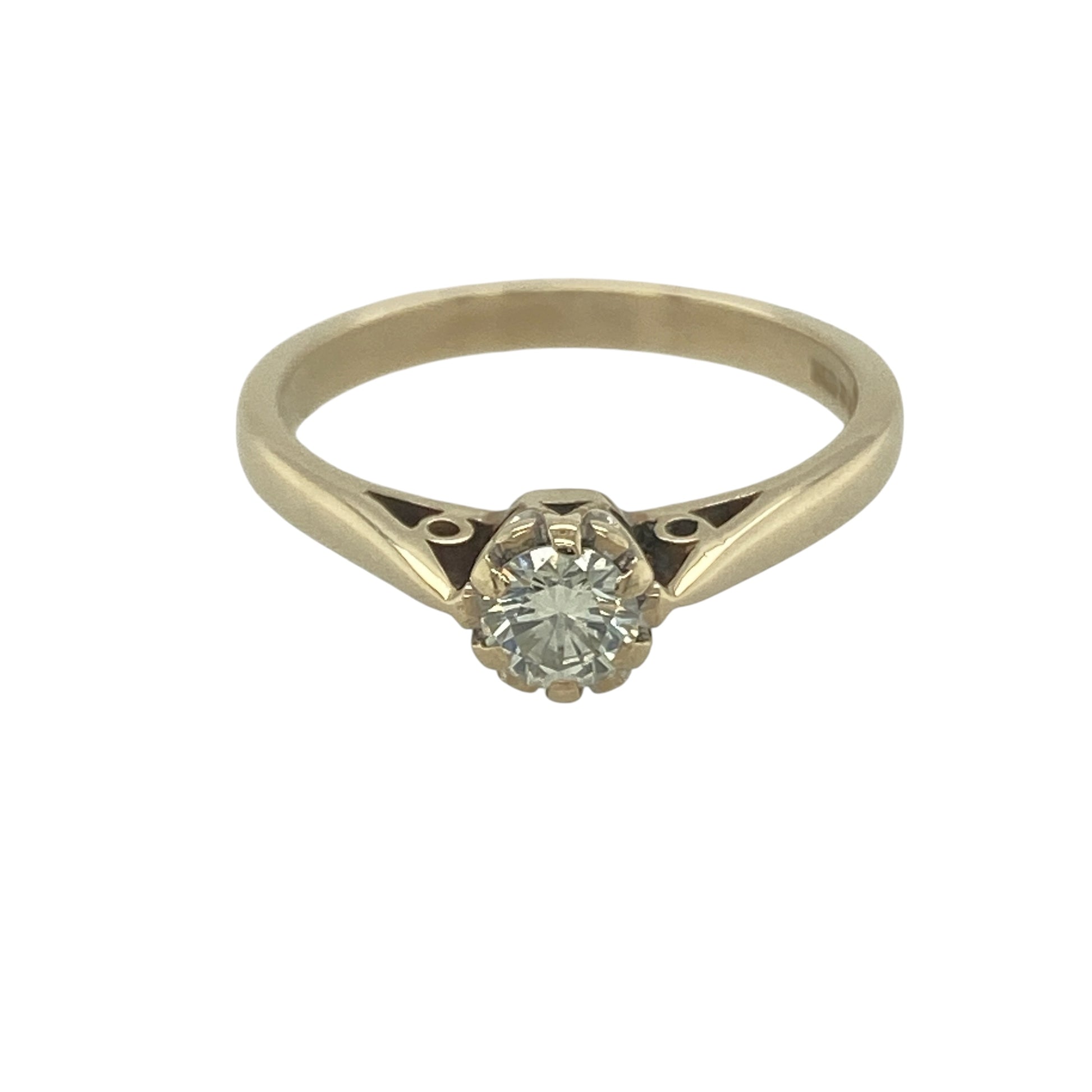 9ct Gold & Diamond Solitaire Ring