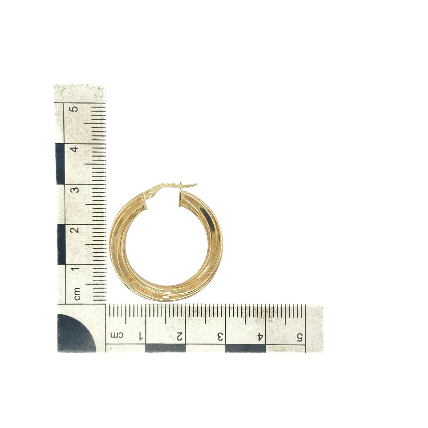 9ct Gold Twisted Hoop Creole Earrings