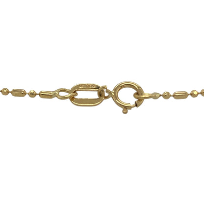 Add a touch of delicate elegance to your jewellery collection with this pre-owned 9ct yellow gold ball link anklet. Featuring a classic and versatile design, this beautiful gold anklet is perfect for everyday wear, holidays, or adding a subtle finishing touch to any outfit.

Design: The anklet showcases a fine ball link design, creating a delicate and attractive appearance that catches the light beautifully as it moves. Its understated style makes it suitable for wearing alone or layered with other anklets.