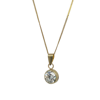 9ct Gold & Cubic Zirconia 18" Necklace
