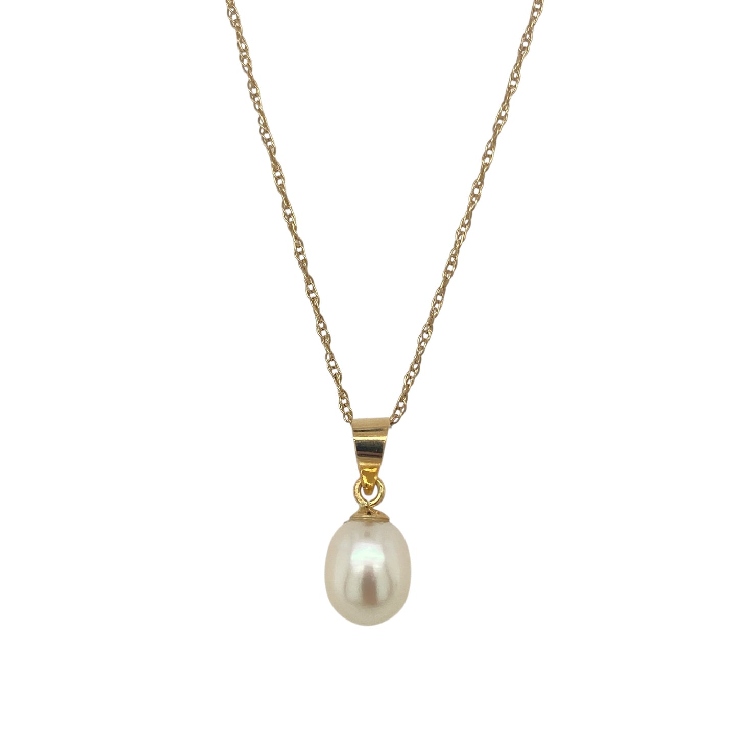 9ct Gold & Pearl 18" Necklace