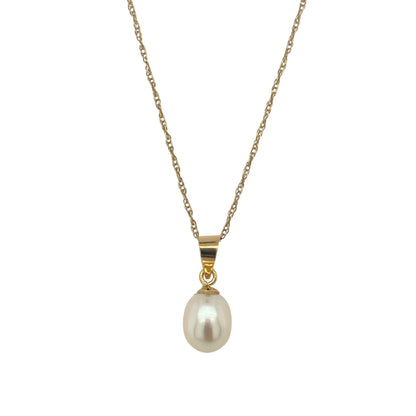 9ct Gold & Pearl 18" Necklace