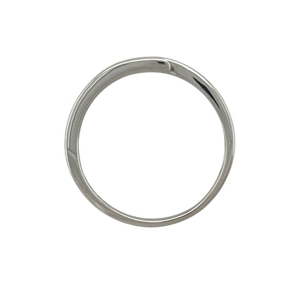 18ct White Gold & Diamond Wrap Over Band Ring