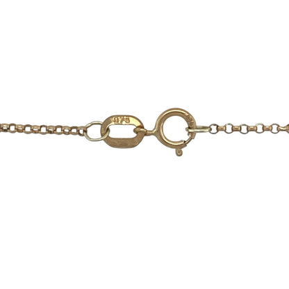 9ct Gold & Diamond Oval Locket 18" Necklace