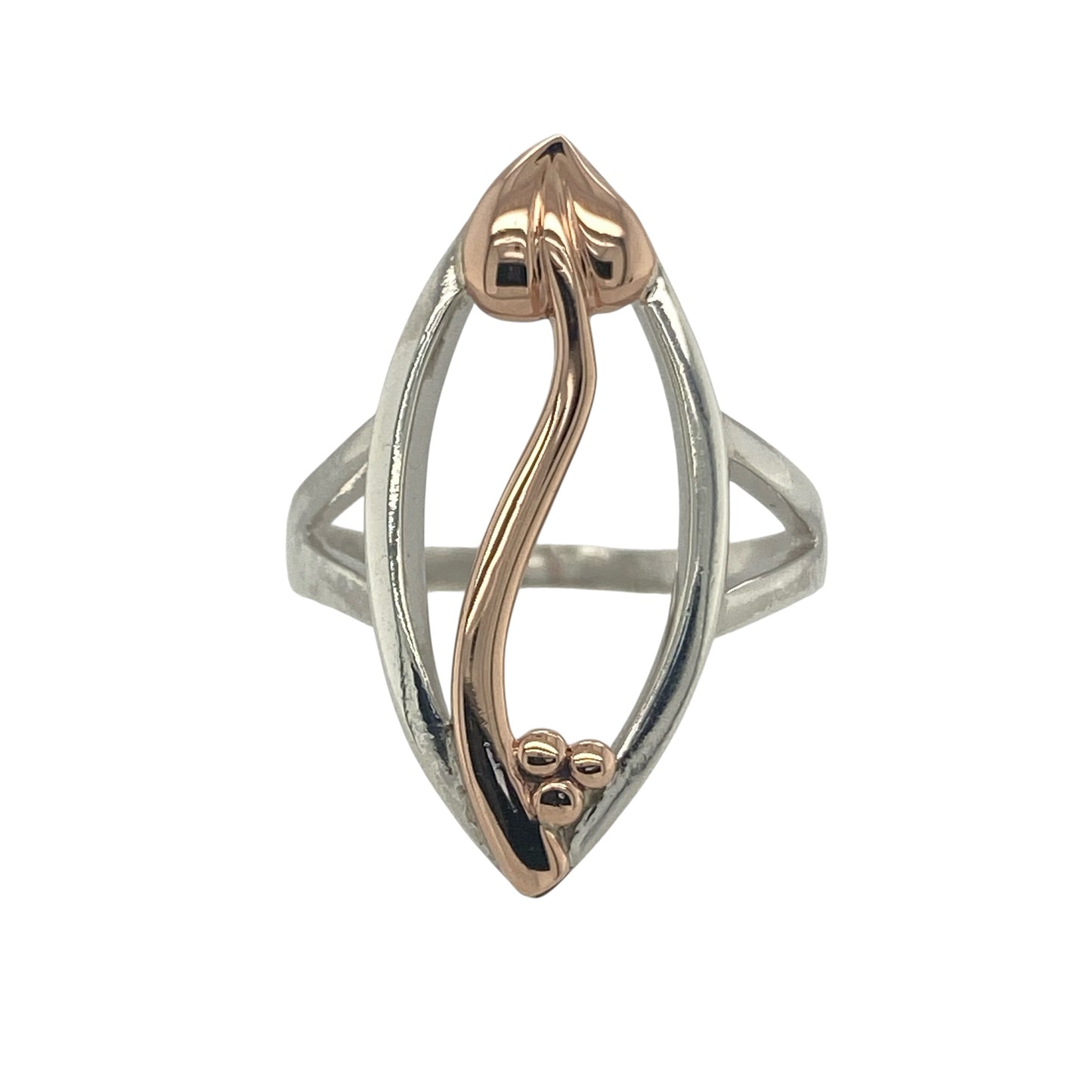 925 Silver Clogau Tree of Life Marquise Shaped Ring