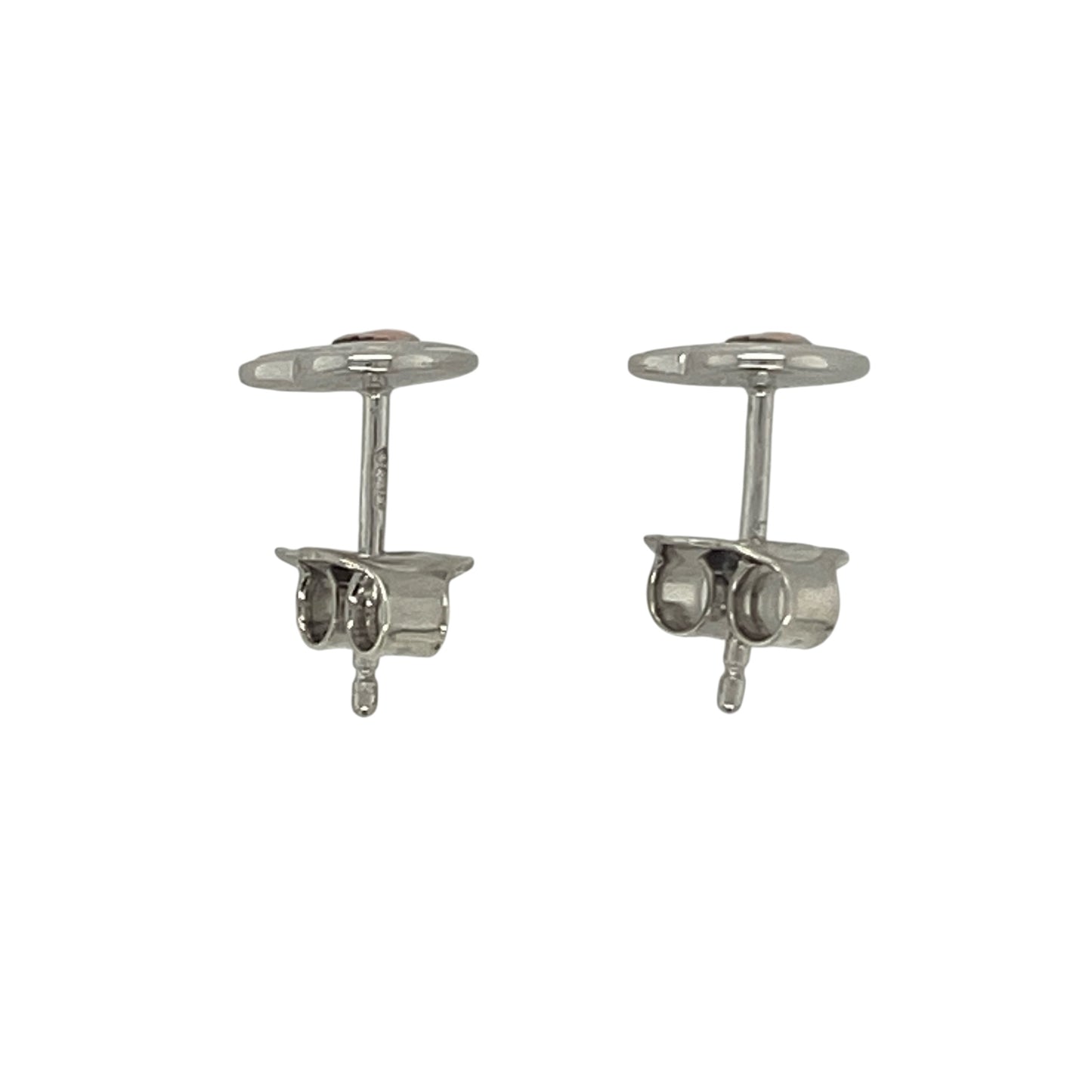 925 Silver & White Topaz Clogau Heart Stud Earrings