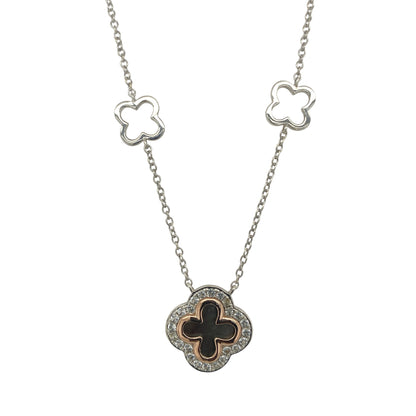925 Silver Clogau Tudor Court Clover 18" Necklace