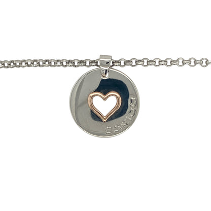 Celebrate love and Welsh heritage with this pre-owned sterling silver and 9ct rose gold Clogau Cariad heart pendant necklace, featuring a beautifully crafted design with meaningful symbolism and timeless appeal—perfect for gifting, special occasions, or treasured everyday wear.

Design: The necklace features the iconic Clogau Cariad heart pendant, beautifully crafted with elegant heart motifs that symbolise love, affection, and enduring connections.