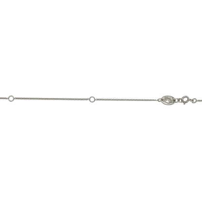 925 Silver & White Topaz Clogau Double Heart 18" - 22" Necklace