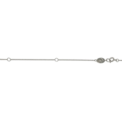 925 Silver & White Topaz Clogau Leaf 18" - 22" Necklace