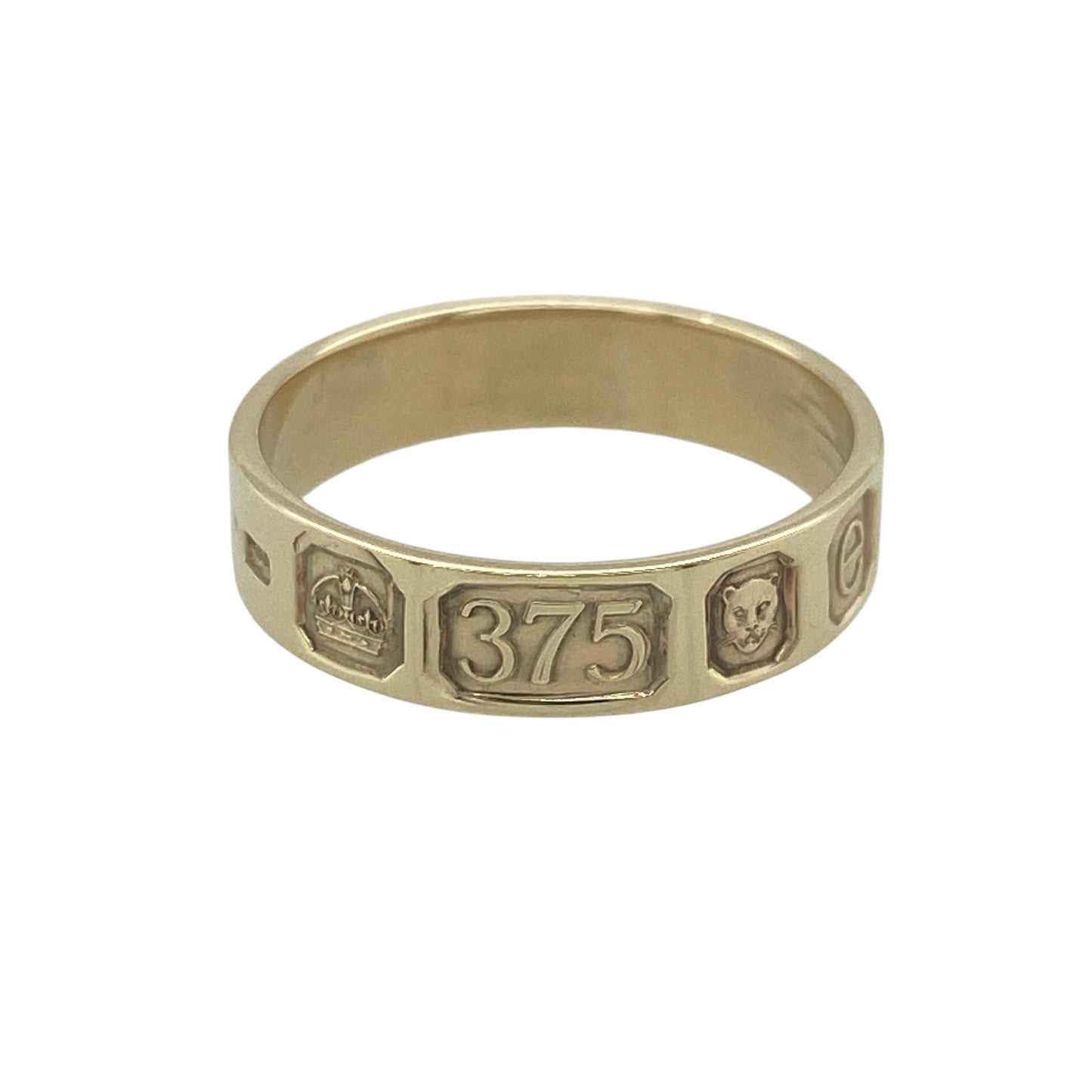 9ct Gold Hallmarked 4mm Flat Band Ring