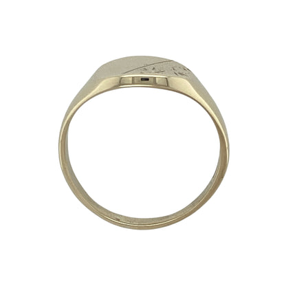 9ct Gold Patterned Signet Ring