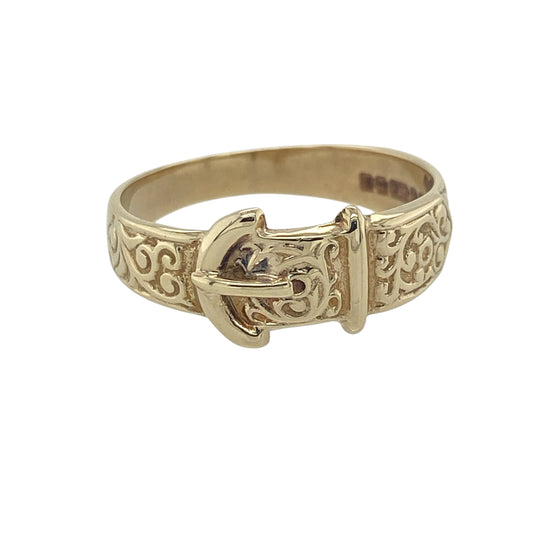 9ct Gold Buckle Ring