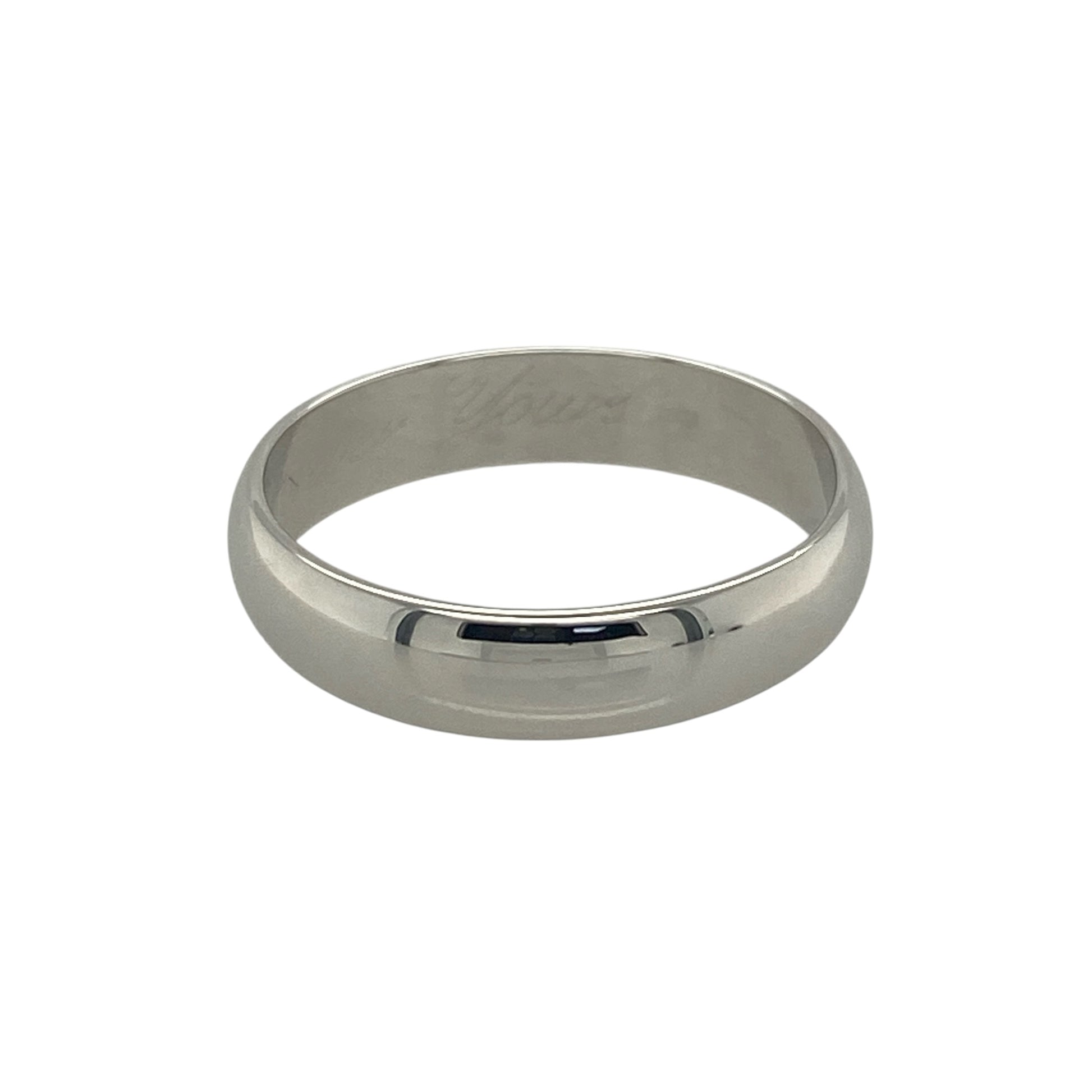 9ct White Gold 4mm Wedding Band Ring