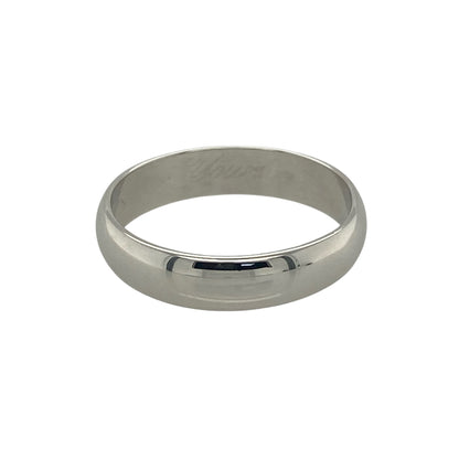 9ct White Gold 4mm Wedding Band Ring