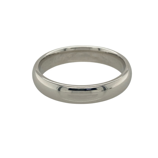 9ct White Gold 4mm Wedding Band Ring