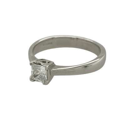 Add classic elegance and contemporary sparkle to your jewellery collection with this pre-owned 9ct white gold cubic zirconia solitaire ring. Featuring a striking square-cut cubic zirconia in a timeless solitaire setting, this beautiful ring offers a sophisticated look suitable for any occasion.

Design: The ring showcases a sparkling square-cut cubic zirconia measuring approximately 4mm by 4mm.