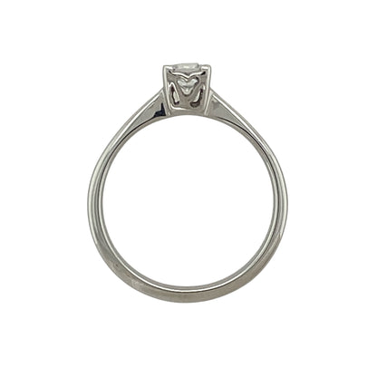 9ct White Gold & Cubic Zirconia Solitaire Ring