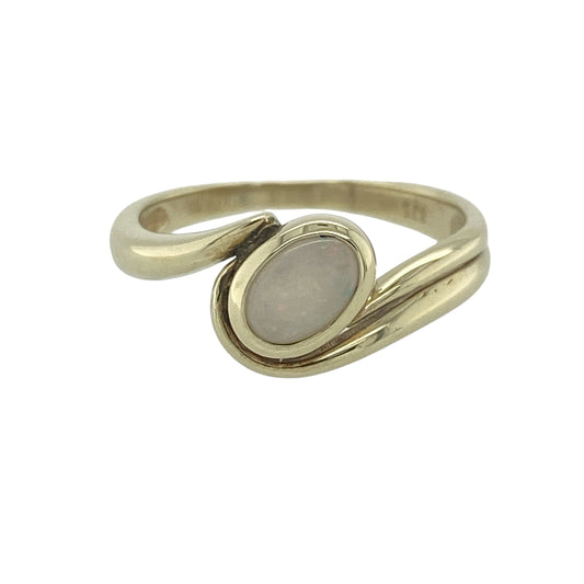 9ct Gold & Opalique Twist Ring