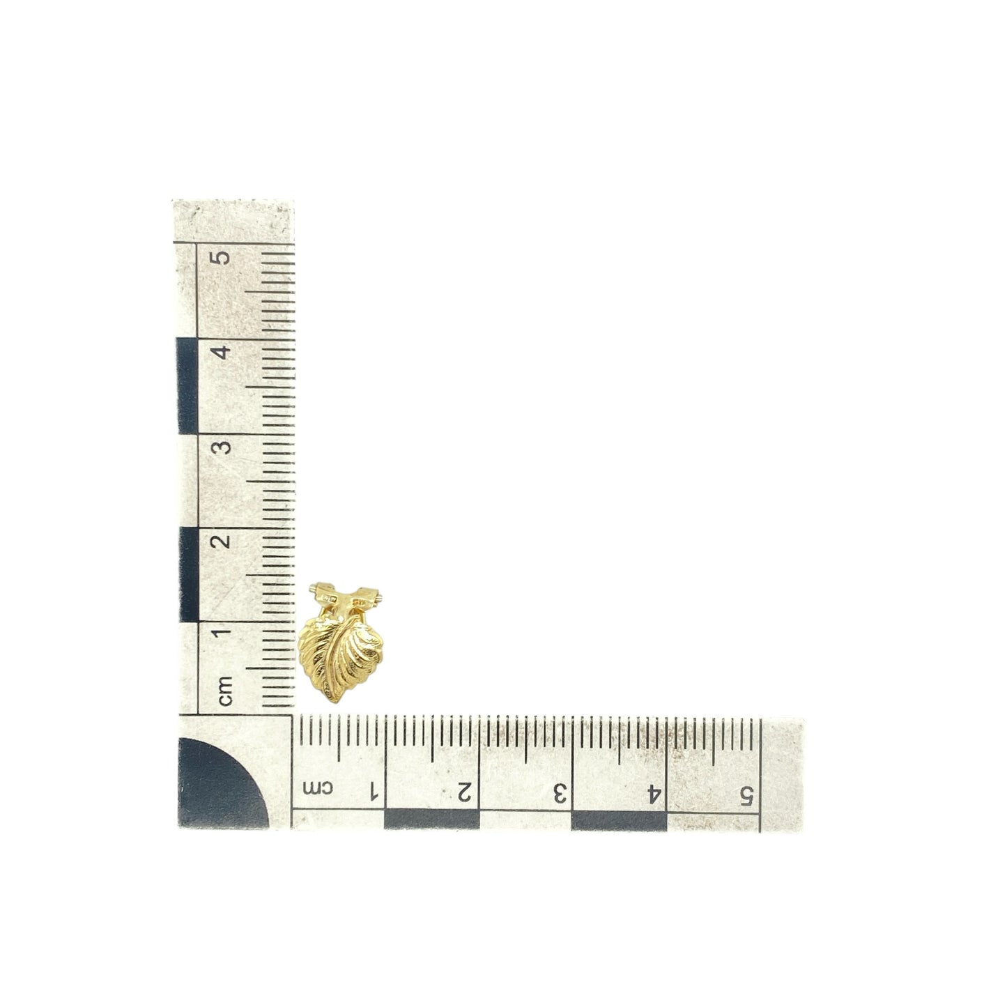 9ct Gold Leaf Clip On Earrings