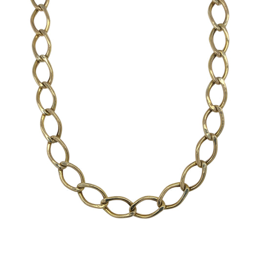 9ct Gold 17" Open Curb Chain