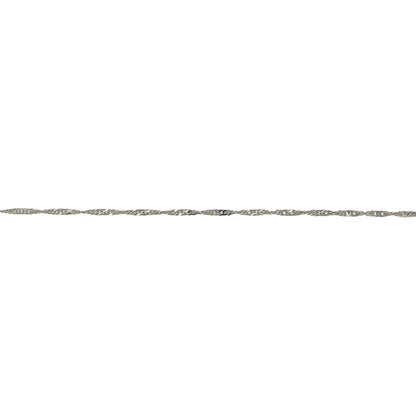 9ct White Gold 18" Singapore Chain