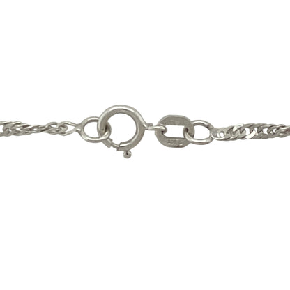 Add timeless elegance and distinctive style to your jewellery collection with this pre-owned 9ct white gold Singapore chain necklace. Featuring the characteristic twisted design that Singapore chains are renowned for, this beautiful necklace offers eye-catching sparkle and versatile wearability.

Design: The necklace showcases a classic Singapore chain design, formed from intricately twisted links that create a fluid, shimmering appearance as they catch the light.