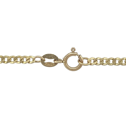 Enhance your jewellery collection with this pre-owned 9ct yellow gold curb chain necklace. Featuring a classic curb link design and versatile 20-inch length, this timeless chain is ideal for everyday wear, whether worn alone or paired with a favourite pendant.

Design: The necklace showcases the enduring curb link style, with neatly interlocking links that create a smooth and elegant appearance. Its classic design ensures it remains a versatile piece suitable for any occasion.