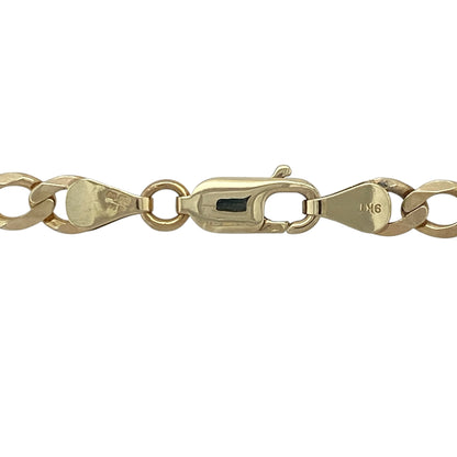 Make a bold statement with this pre-owned 9ct yellow gold curb chain necklace. Featuring substantial 6mm curb links, an impressive gold weight, and a versatile 20-inch length, this classic chain is perfect for those who appreciate timeless style with a strong presence.

Design: The necklace showcases the iconic curb link design, with broad interlocking links creating a striking and masculine appearance. Its polished finish enhances the bold profile and reflects light beautifully from every angle.
