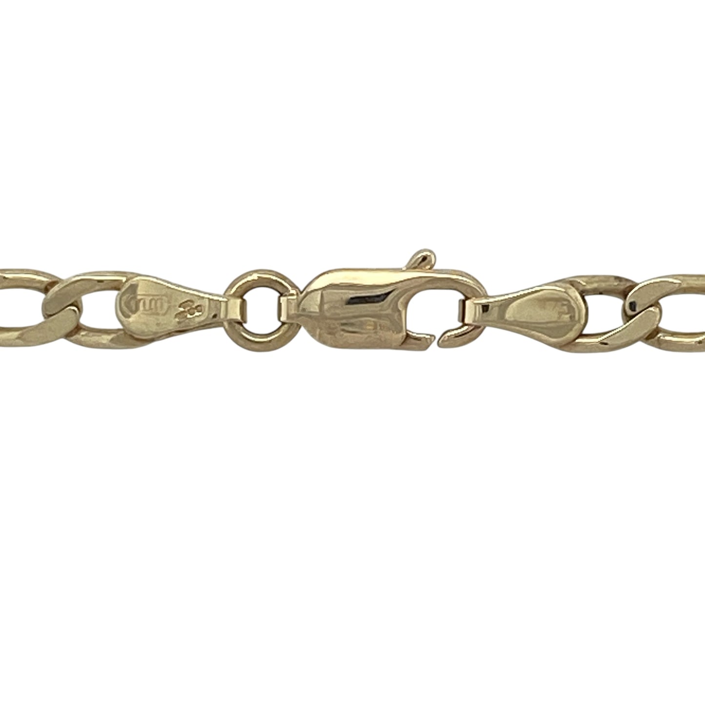 Add a timeless classic to your jewellery collection with this pre-owned 9ct yellow gold curb chain necklace. Featuring a versatile 20-inch length, substantial gold weight, and traditional curb link design, this stylish chain is perfect for everyday wear or pairing with a favourite pendant.

Design: The necklace showcases the ever-popular curb link pattern, with smoothly interlocking links that create a sleek and polished appearance. Its classic styling ensures lasting appeal and versatility.