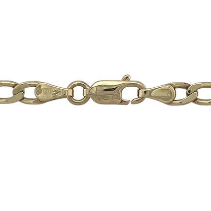 Add a timeless classic to your jewellery collection with this pre-owned 9ct yellow gold curb chain necklace. Featuring a versatile 20-inch length, substantial gold weight, and traditional curb link design, this stylish chain is perfect for everyday wear or pairing with a favourite pendant.

Design: The necklace showcases the ever-popular curb link pattern, with smoothly interlocking links that create a sleek and polished appearance. Its classic styling ensures lasting appeal and versatility.