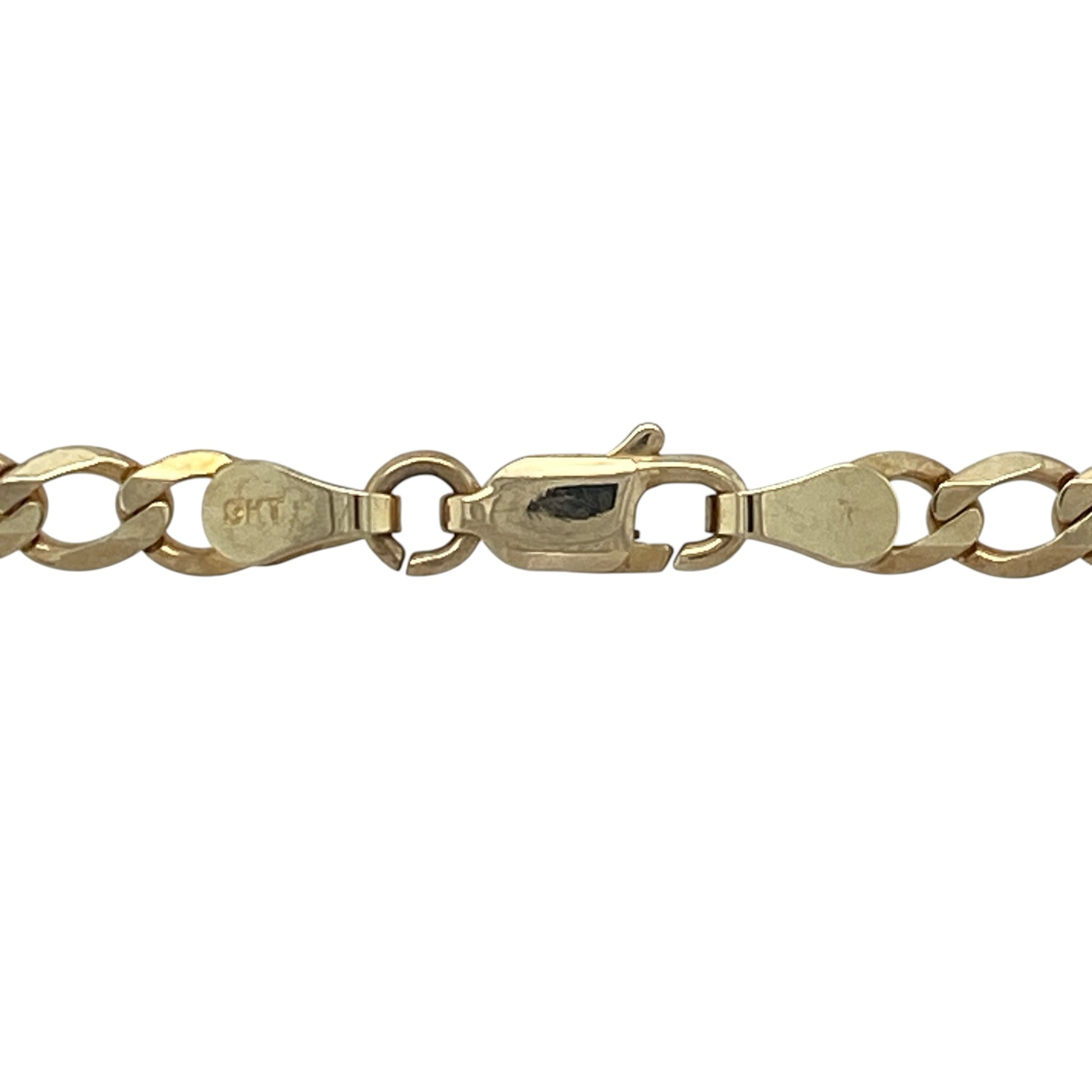 Add timeless style and versatility to your jewellery collection with this pre-owned 9ct yellow gold curb chain necklace. Featuring a longer 22-inch length, substantial gold weight, and classic curb link design, this elegant chain is perfect for everyday wear or displaying a favourite pendant.

Design: The necklace showcases the enduring curb link pattern, with smoothly interlocking links creating a sleek and polished appearance.