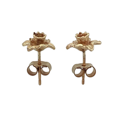 9ct Gold Daffodil Stud Earrings