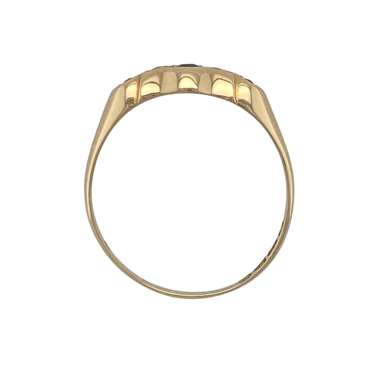 18ct Gold Diamond & Sapphire Band Ring