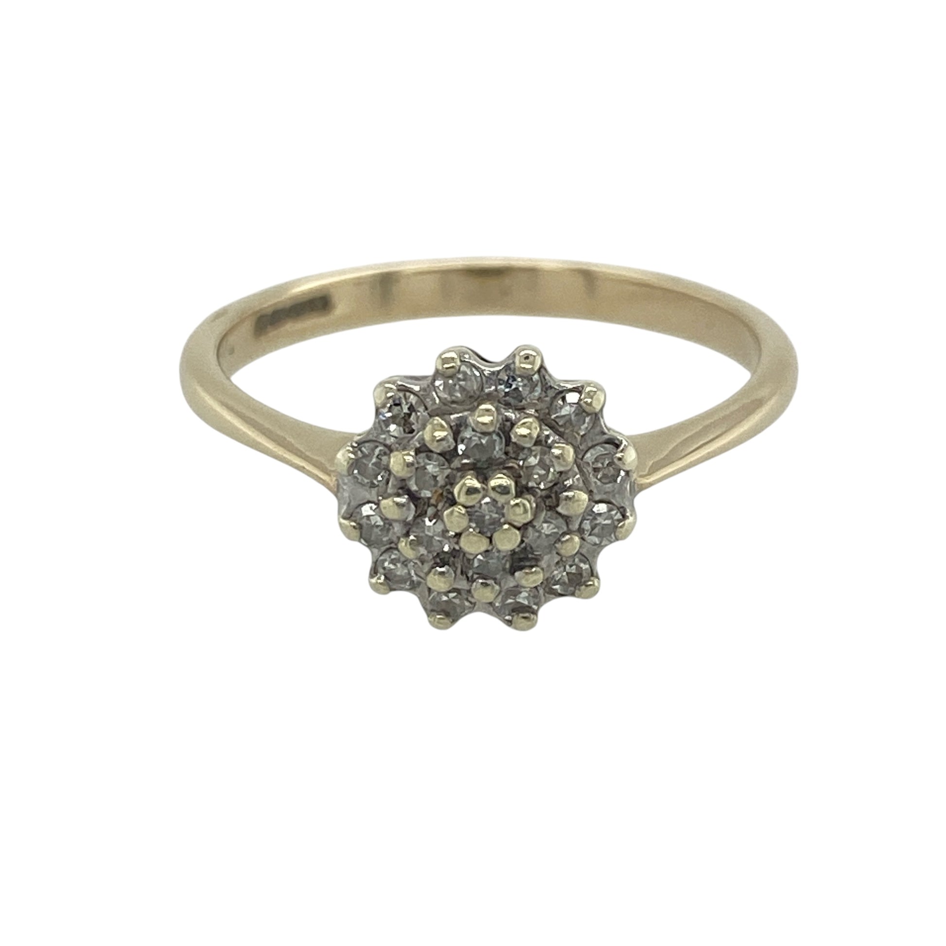 9ct Gold & Diamond Cluster Ring
