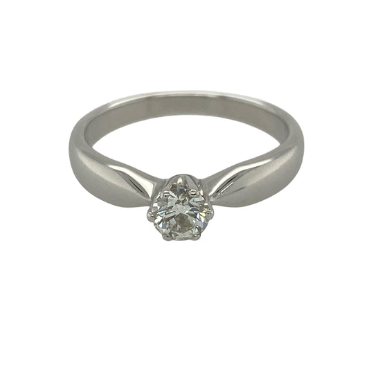 18ct White Gold & Diamond Solitaire Ring