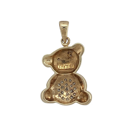 Add a charming and playful touch to your jewellery collection with this pre-owned 9ct yellow and white gold diamond teddy bear pendant. Beautifully crafted in two-tone gold and accented with sparkling diamonds, this delightful pendant combines sentimental appeal with timeless elegance.

Design: The pendant is fashioned in the shape of an adorable teddy bear, a beloved symbol of affection, comfort, and cherished memories.