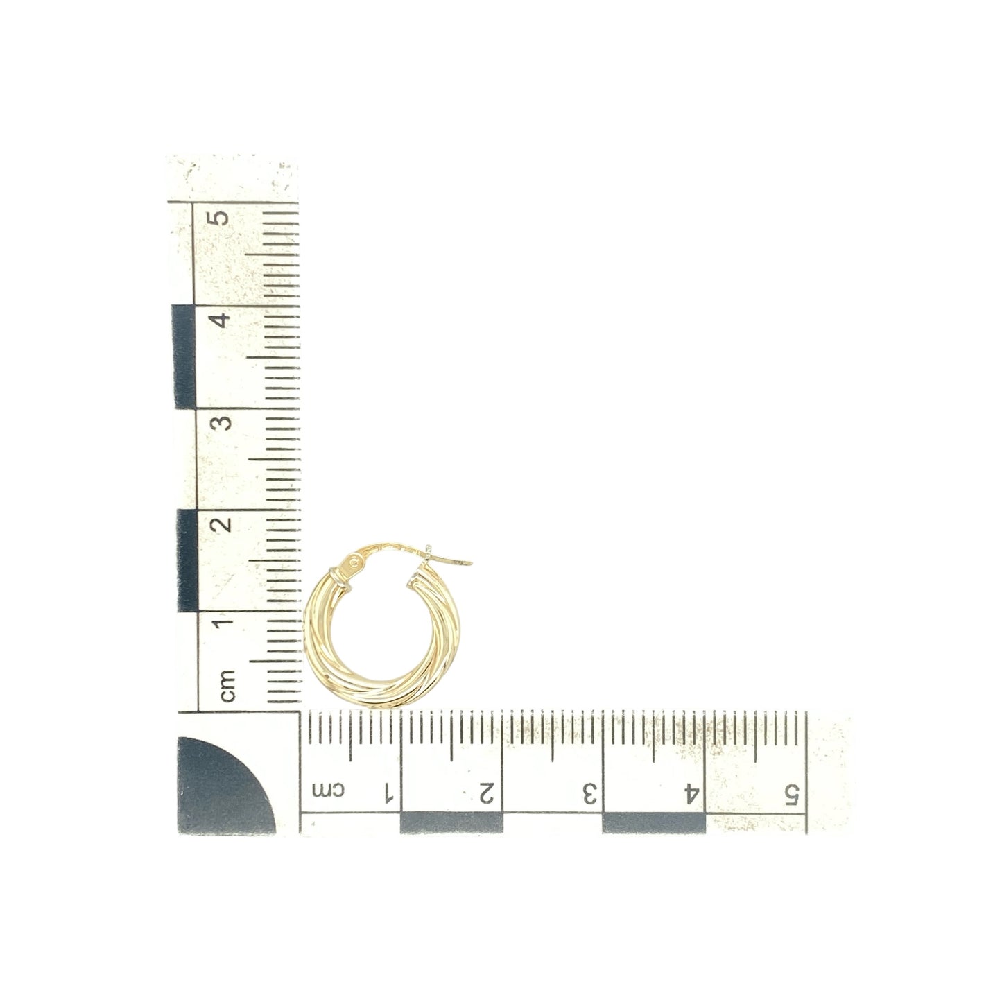 9ct Gold Twisted Hoop Creole Earrings