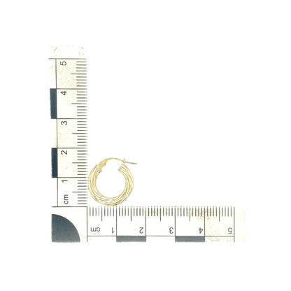 9ct Gold Twisted Hoop Creole Earrings